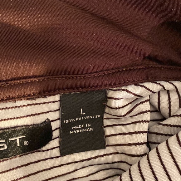 🌸AXIST mauve Ribbed Half Zip Pullover Knit Sweater lined long sleeves L - Picture 6 of 9